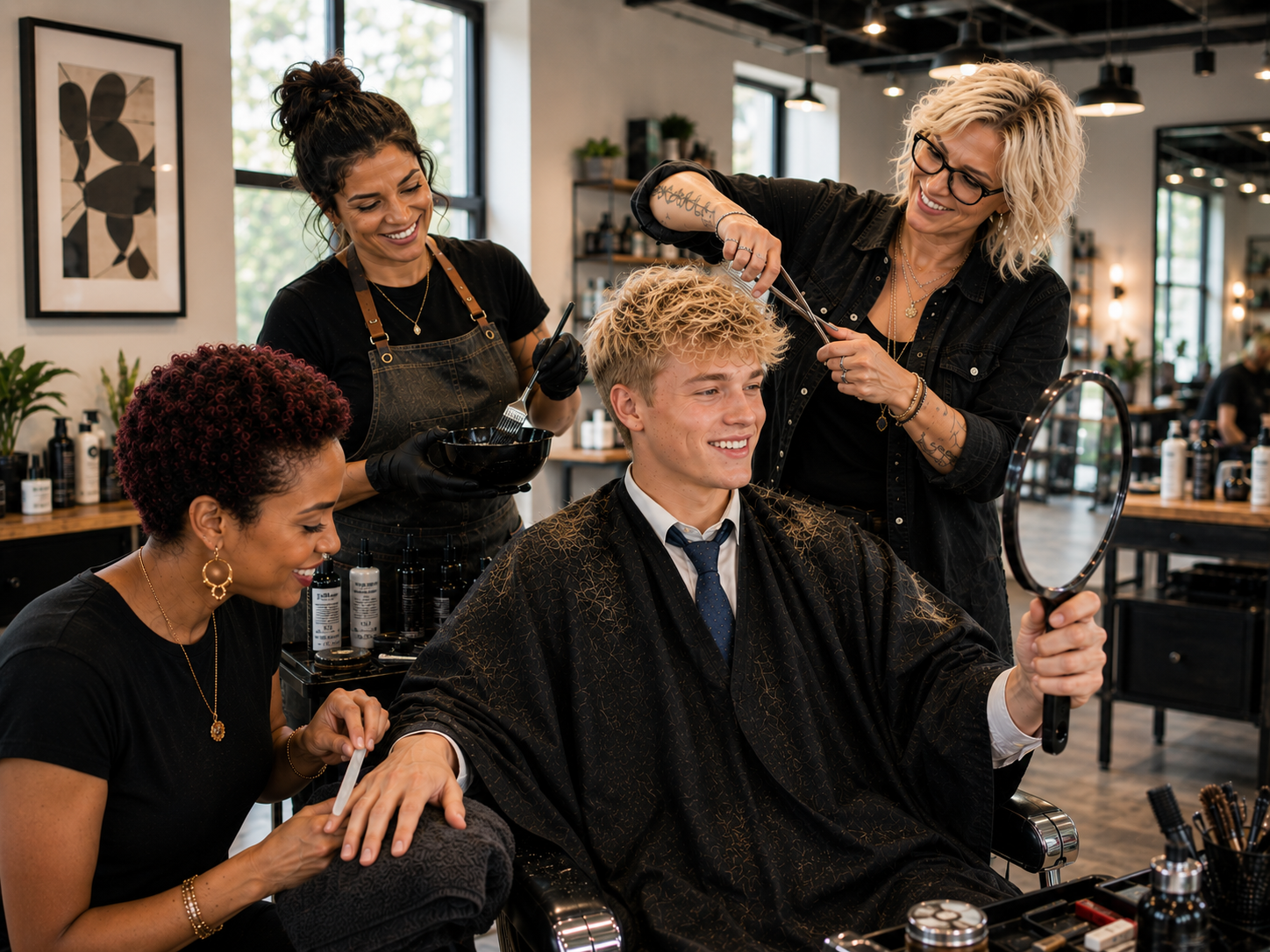Take someone who needs it shopping for a nice outfit, suit, or haircut.