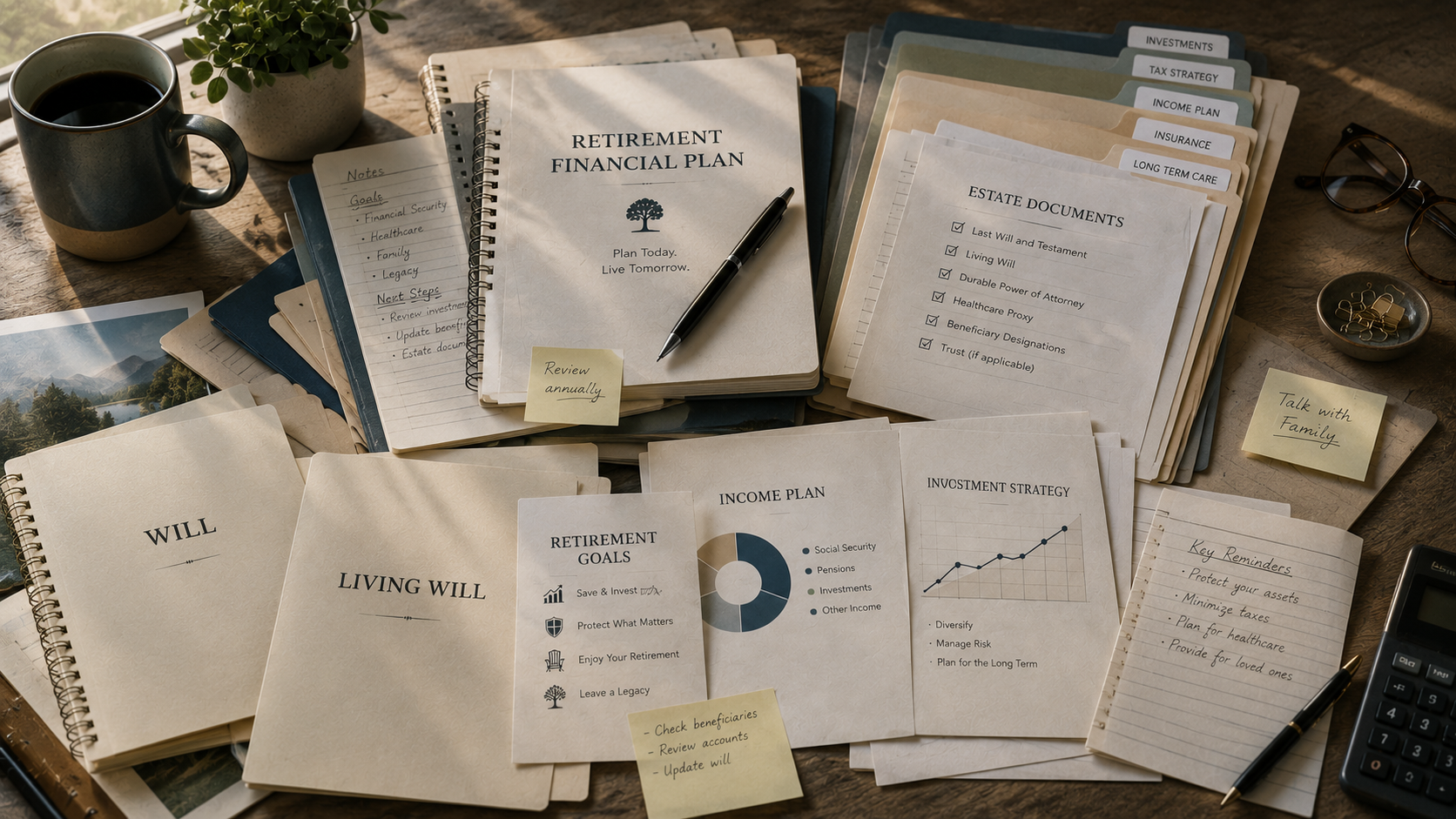 Update my Financial Plan and Estate documents.